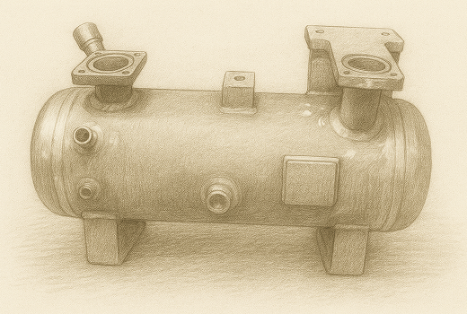 船舶用コンプレッサに付属する圧力容器
